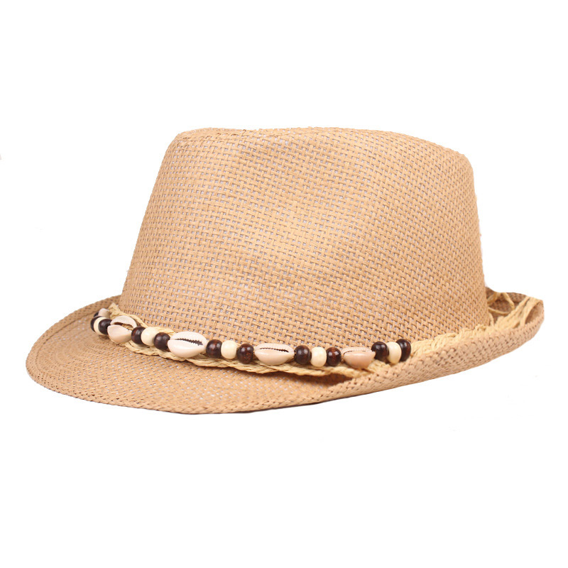 Aplicação do chapéu masculino Shell Beach Sun Straw Trilby