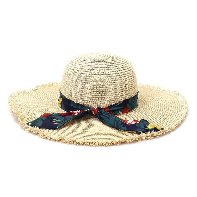 Lady's Vocation Upf Floppy Strap Hat com Scraf